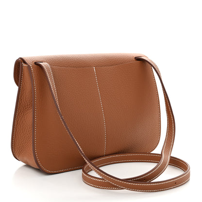 Hermes Taurillon Clemence Halzan 25 Gold 3 of 11