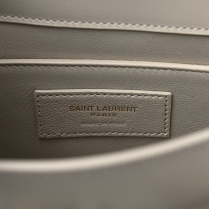 Saint Laurent Smooth Calfskin Mini Manhattan Shoulder Bag Blanc Vintage 6 of 9