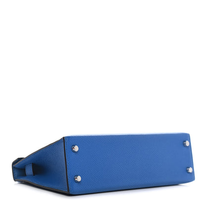 Hermes Epsom Mini Kelly Sellier 20 Bleu Zellige 4 of 28