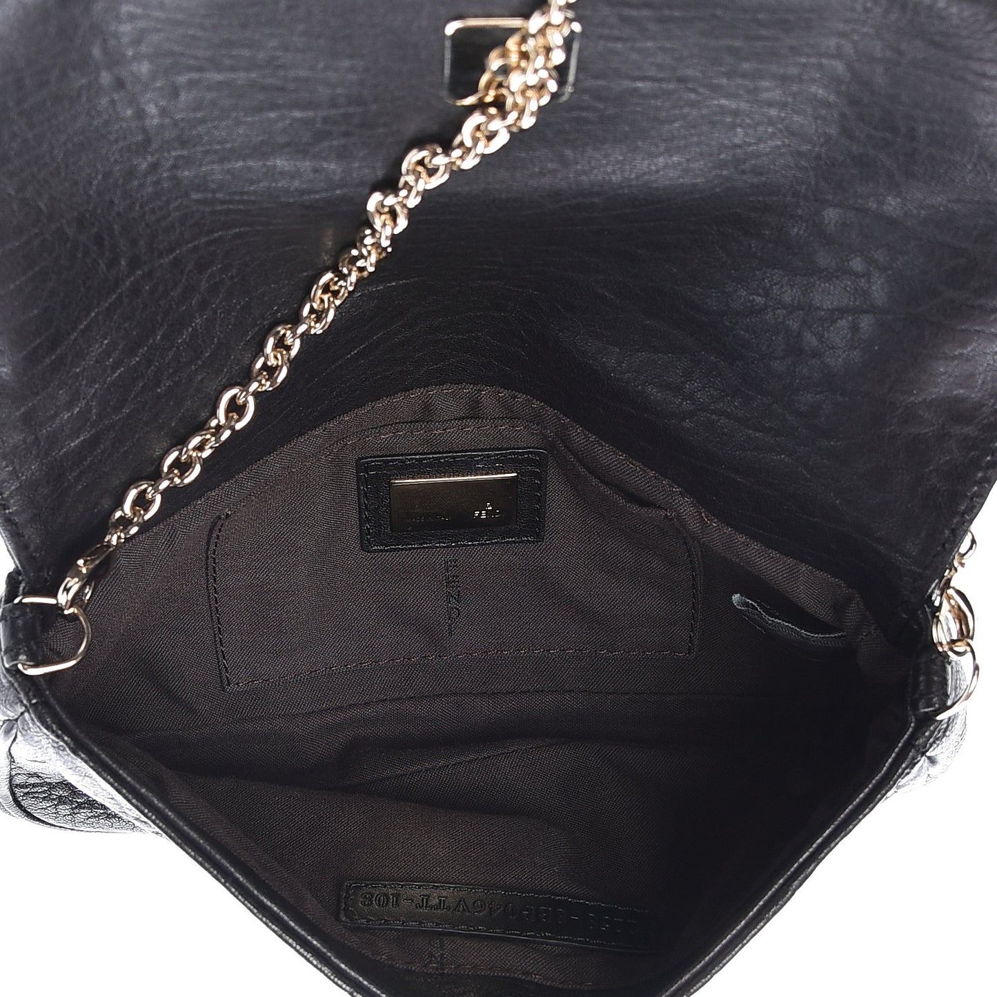Crinkled Lambskin Mia Pochette Black