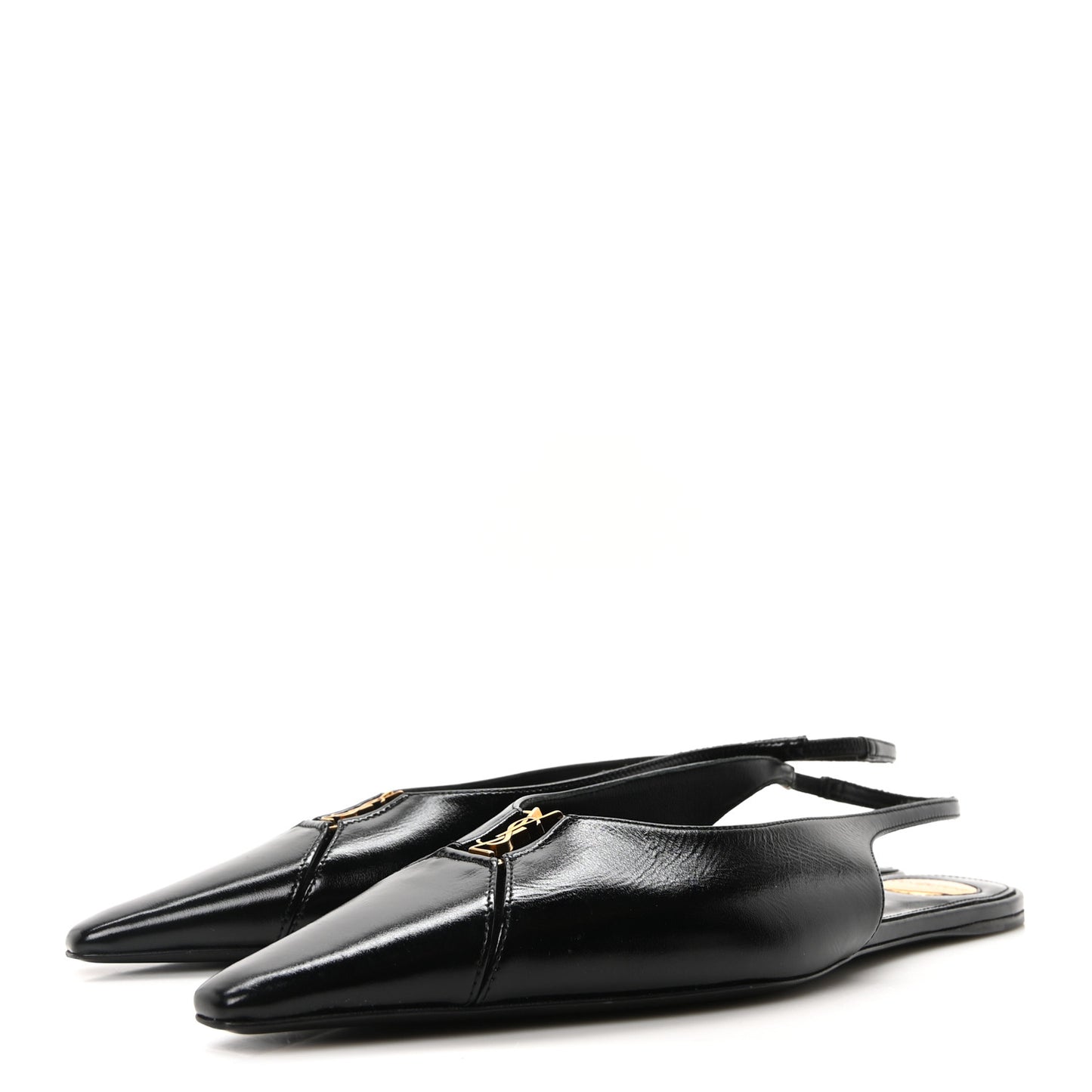 Nappa Babylone Slingback Flats 36.5 Black