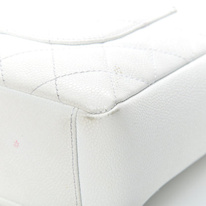 Chanel Caviar Quilted Petit Shopping Tote PST White 10 of 23
