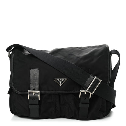 Prada Nylon Vela Messenger Bag Black 1 of 9