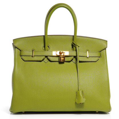 Hermes Togo Birkin 35 Vert Anis 1 of 10