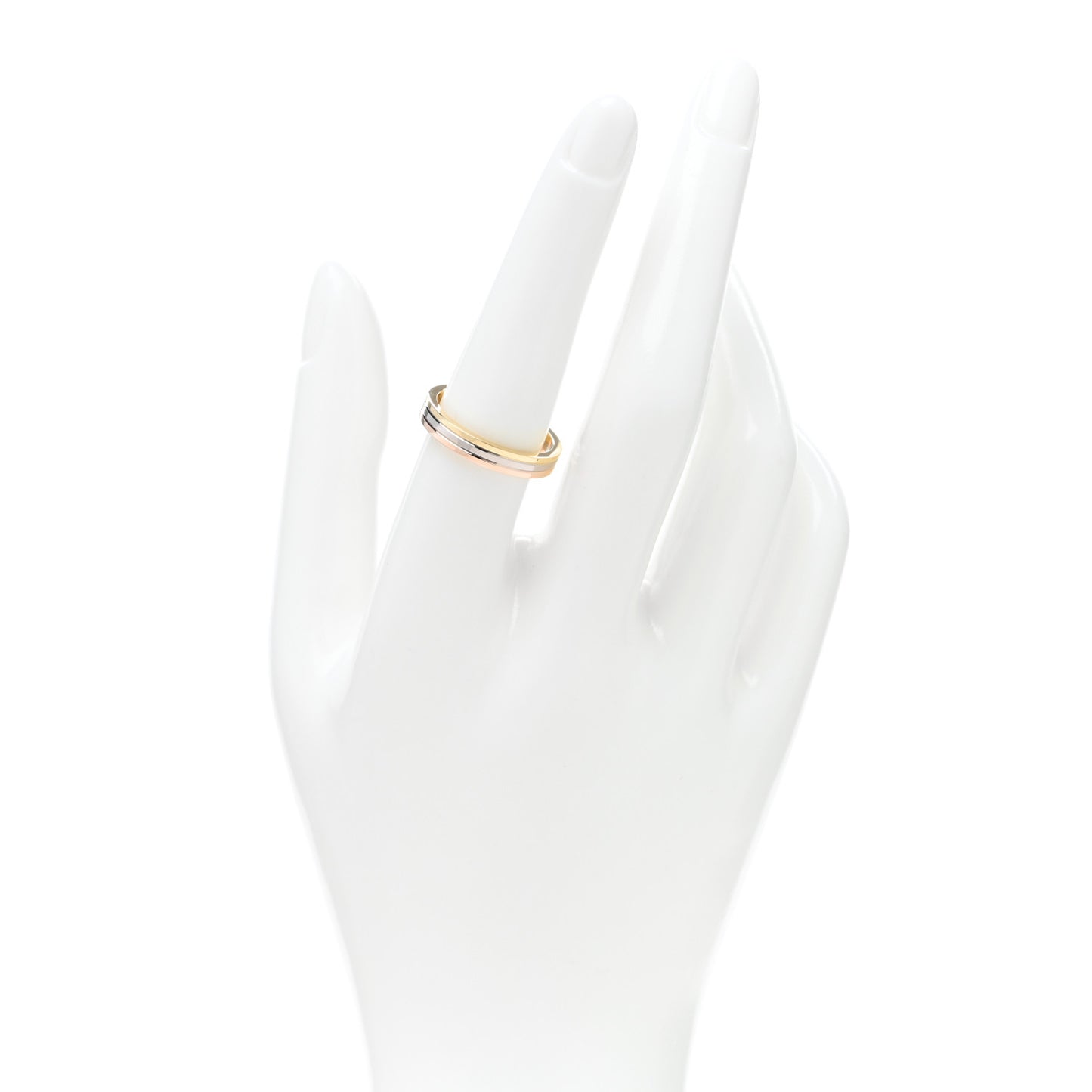 18K Pink White Yellow Gold 3.5mm Vendome Louis Cartier Wedding Band Ring 56 7.5
