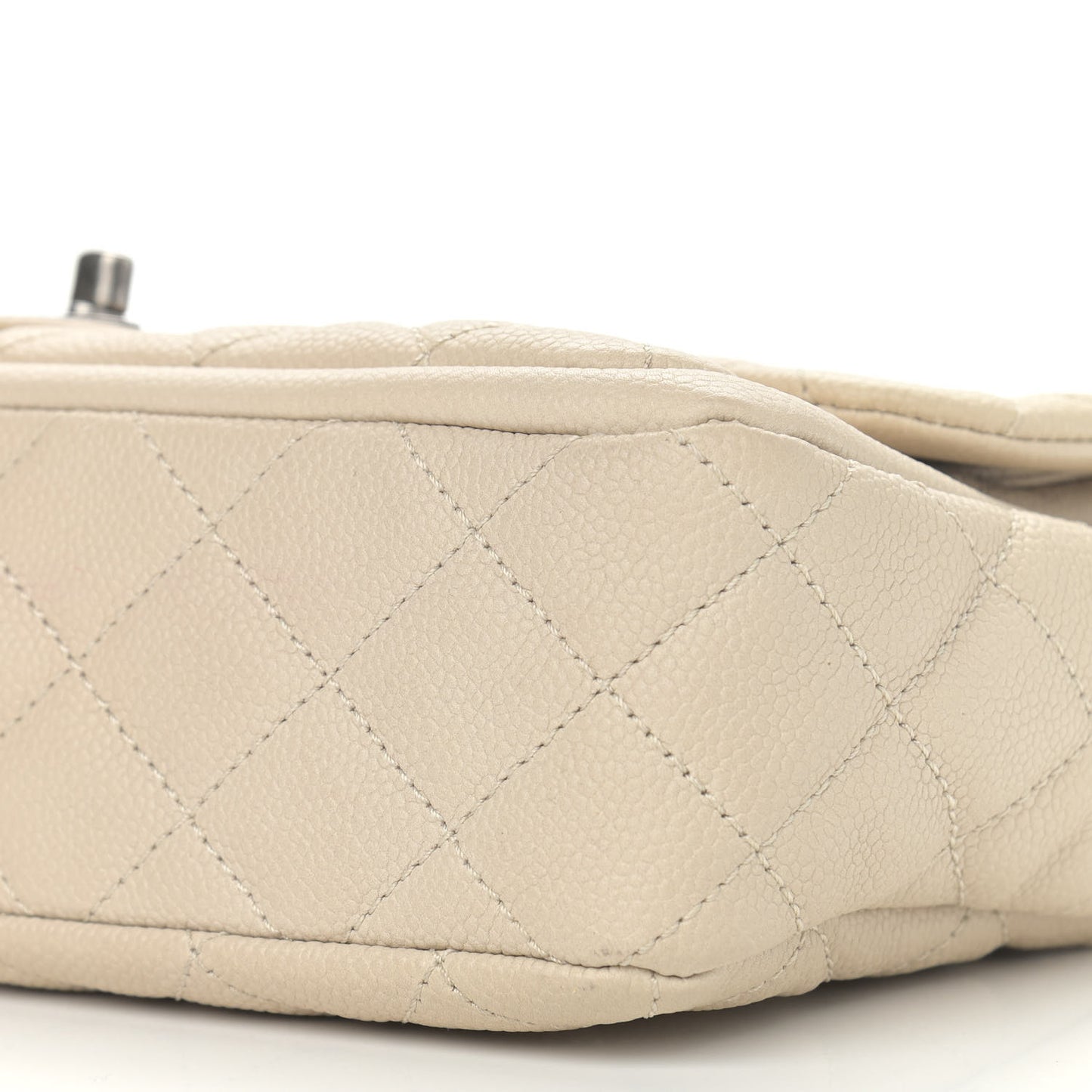 Caviar Quilted Large Now and Forever Flap Ivory