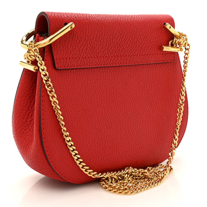 Chloe Grained Lambskin Drew Shoulder Bag Plaid Red 3 of 11