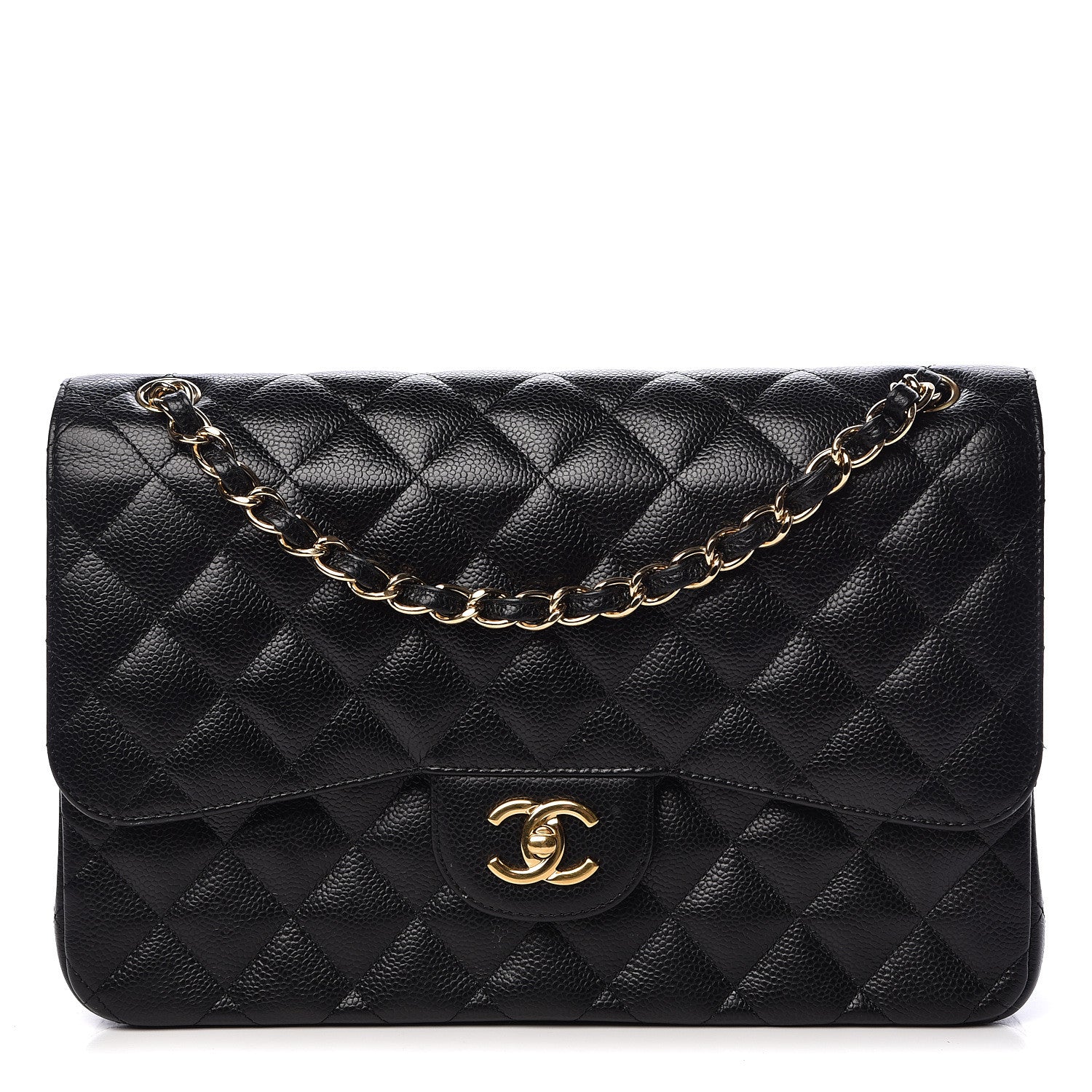 Chanel Caviar Quilted Jumbo Double Flap Black 1 of 17