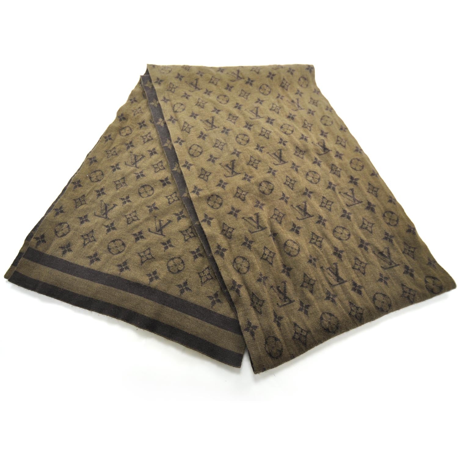 Louis Vuitton Cashmere Monogram Scarf 3 of 5