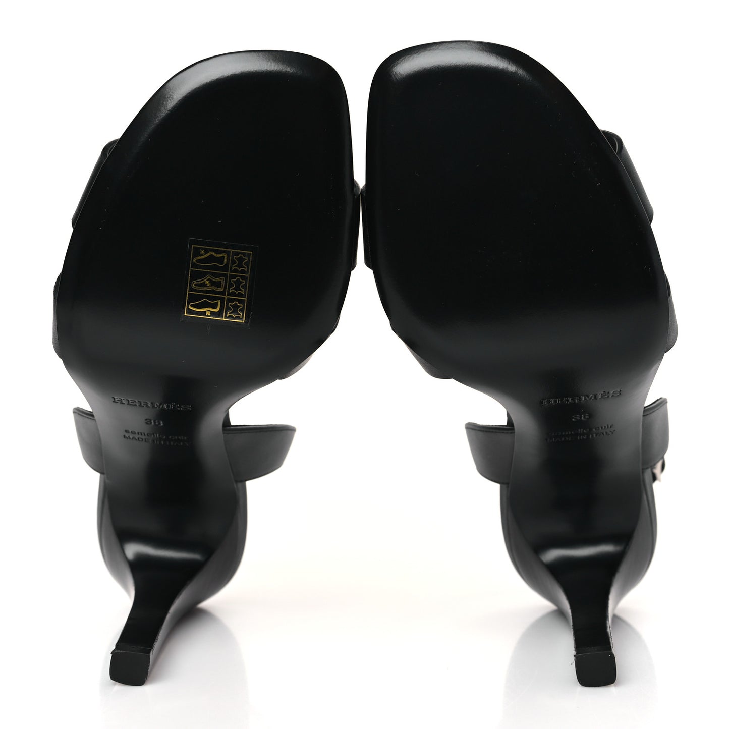 Calfskin Holy 105 Sandals 38 Black