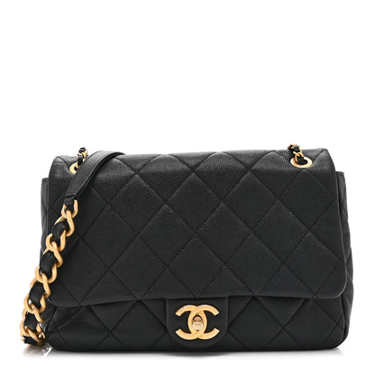 Chanel Caviar Quilted Medium Chain Flap  Black 1 of 10