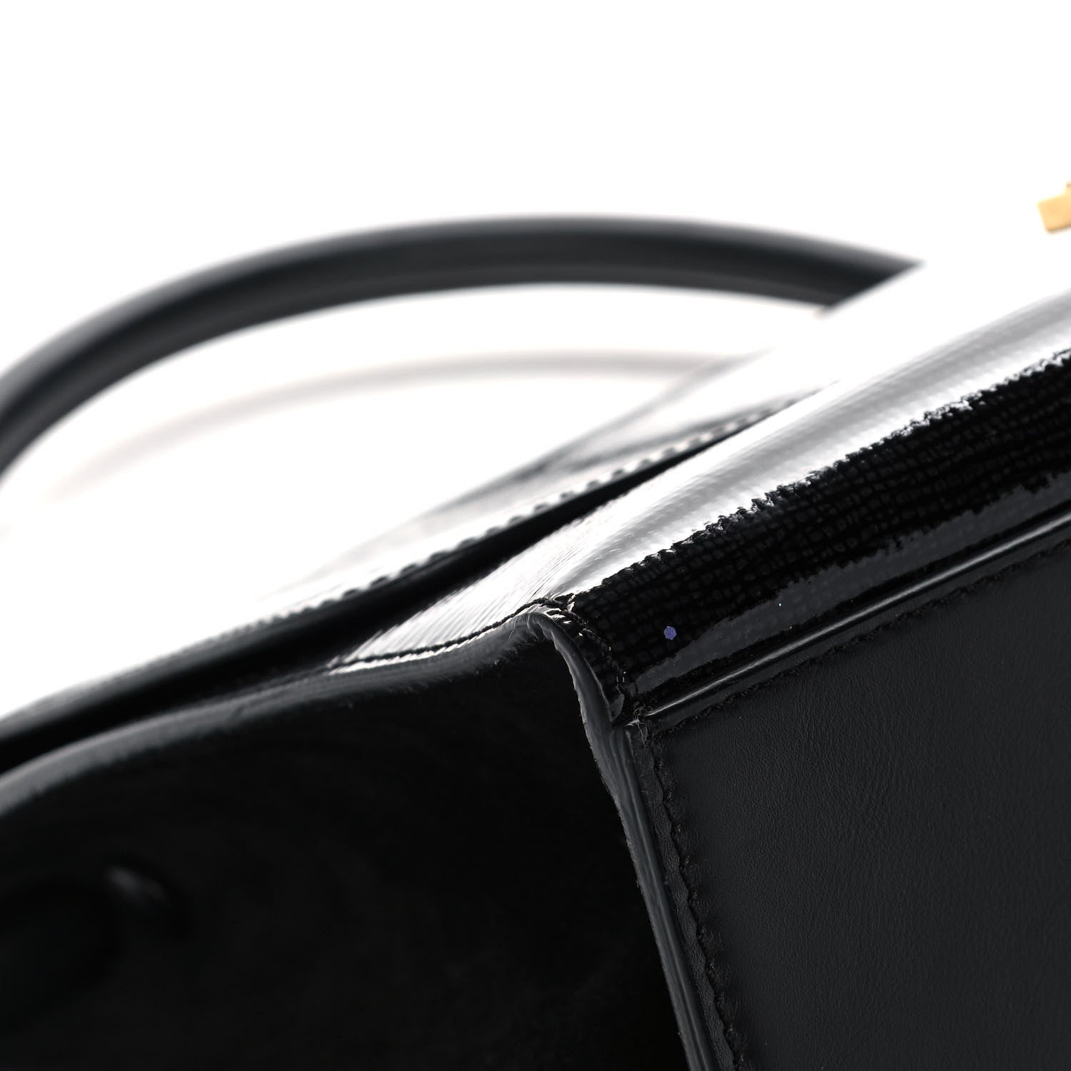 Celine Patent Suede Medium Trapeze Black 8 of 22