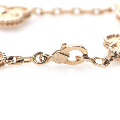 Van Cleef & Arpels 18K Rose Gold 5 Motifs Vintage Alhambra Bracelet 4 of 7