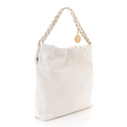 Chanel Shiny Calfskin Quilted Chanel 22 White 5 of 12