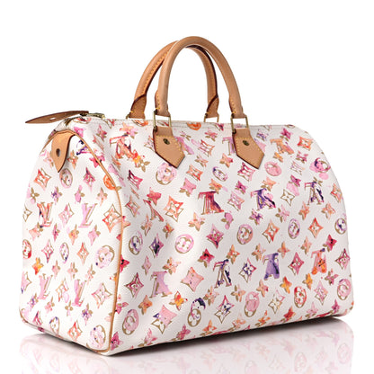 Louis Vuitton Watercolor Aquarelle Speedy 35 White 3 of 16
