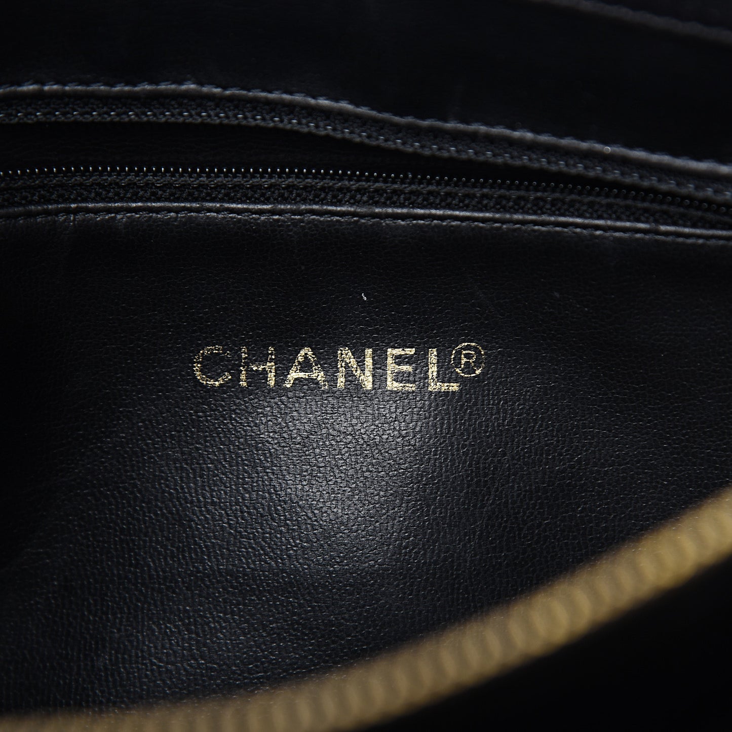 Lambskin CC Flap Shopping Tote Black