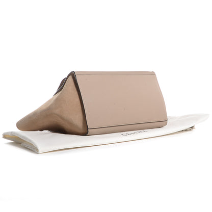 Celine Calfskin Suede Medium Trapeze Dune 4 of 10
