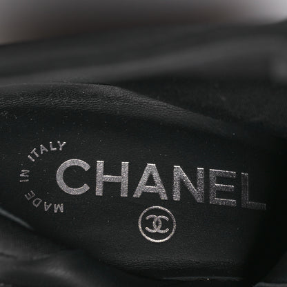 Chanel Lambskin Platform Short Boots 38 Black 9 of 14