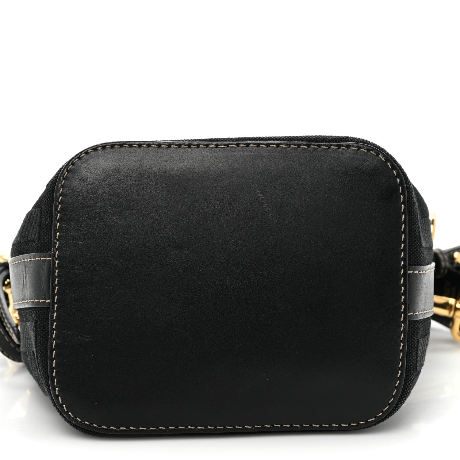 Fendi Canvas Vitello King F is Fendi FF Embroidered Mini Mon Tresor Bucket Bag Black 10 of 12