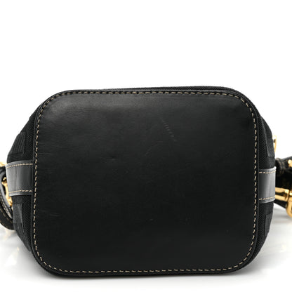 Fendi Canvas Vitello King F is Fendi FF Embroidered Mini Mon Tresor Bucket Bag Black 10 of 12
