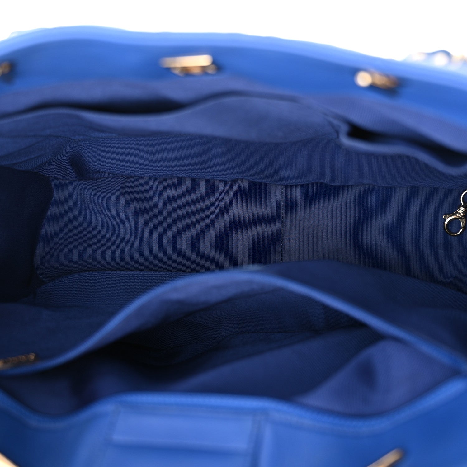 Chanel Calfskin Quilted Large Classic Shopping Tote Blue 5 of 11