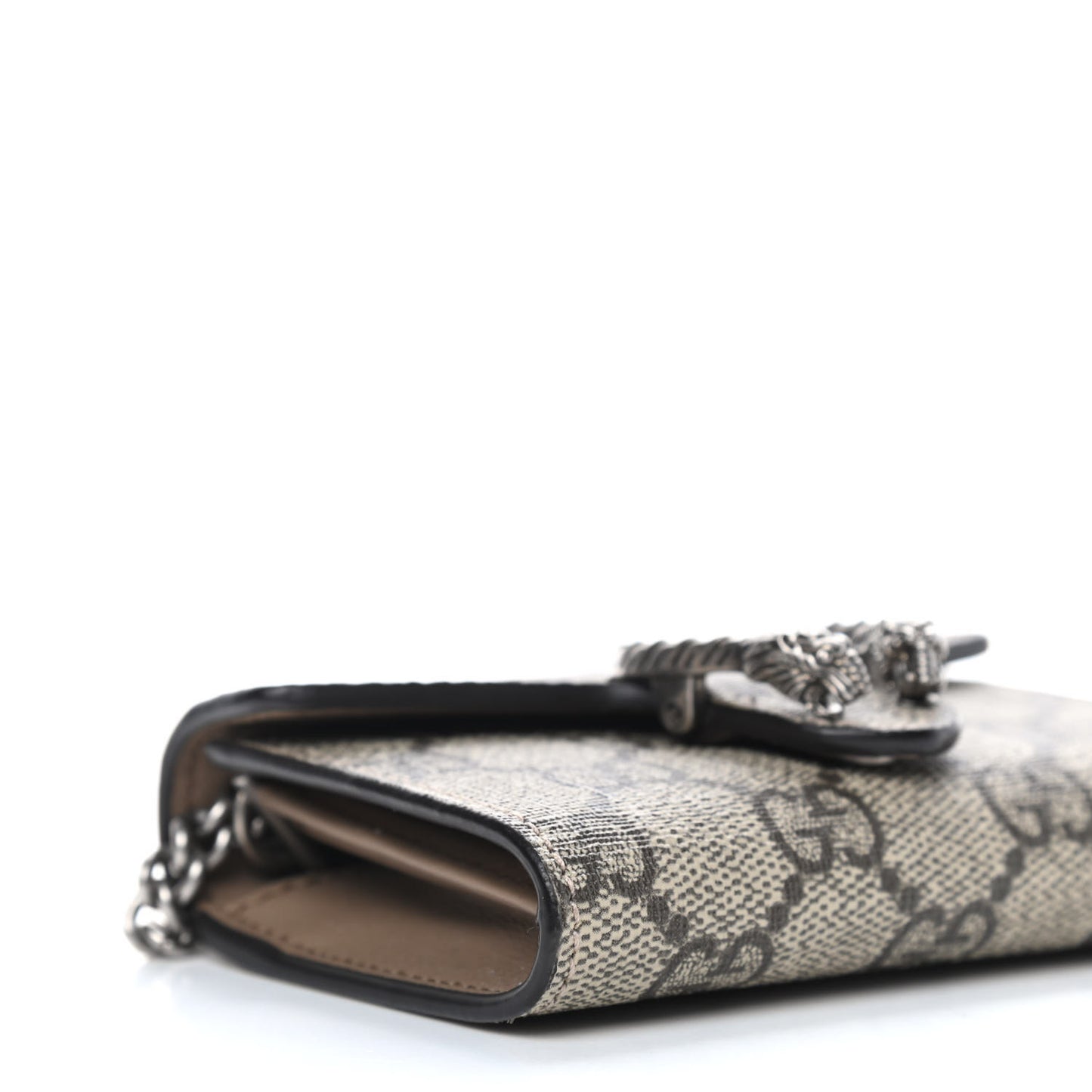 GG Supreme Monogram Dionysus Coin Purse Taupe