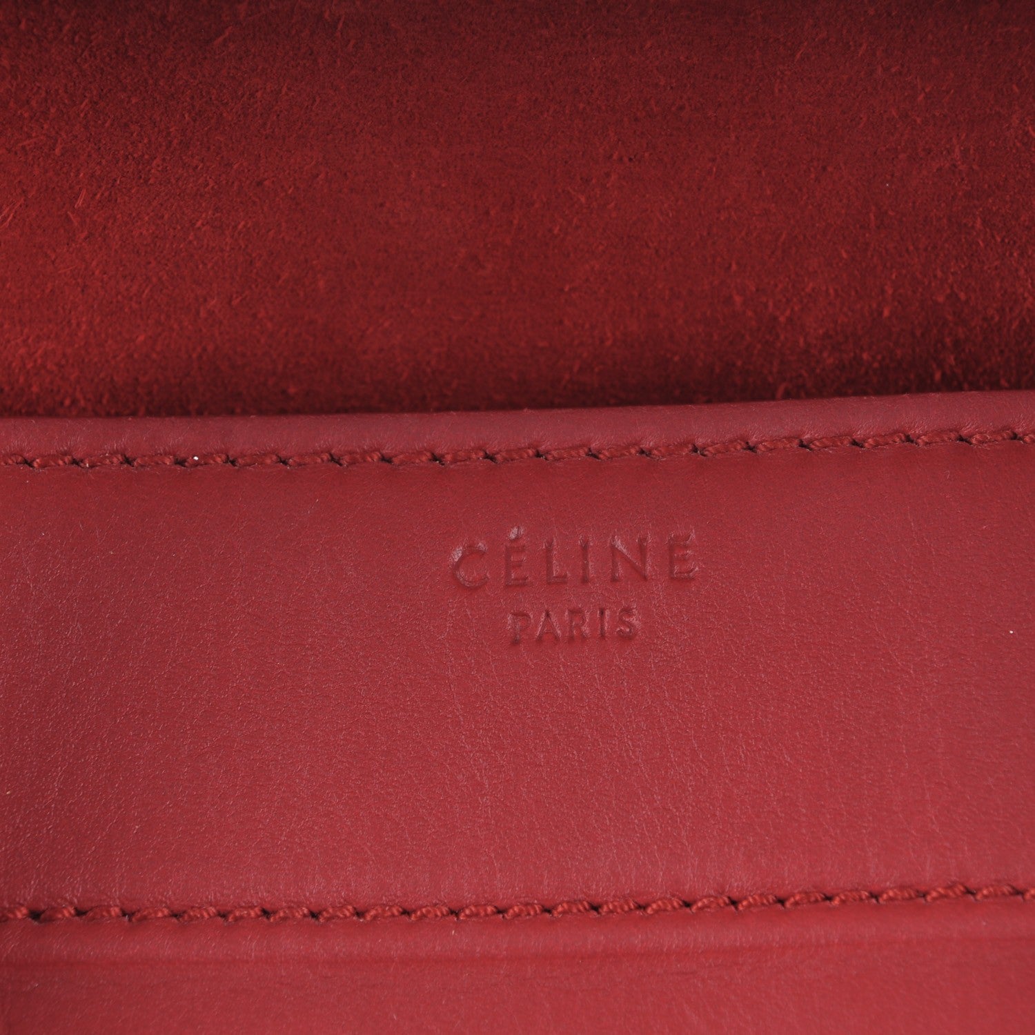 Celine Supple Calfskin Medium Phantom Luggage Red 6 of 11