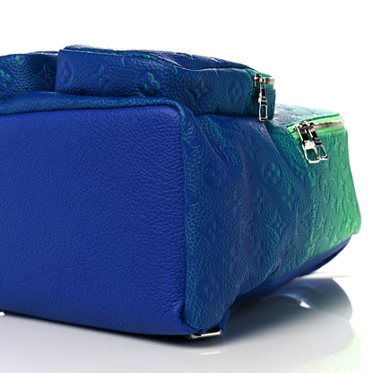 Louis Vuitton Taurillon Illusion Multipockets Backpack Bleu Vert 7 of 9