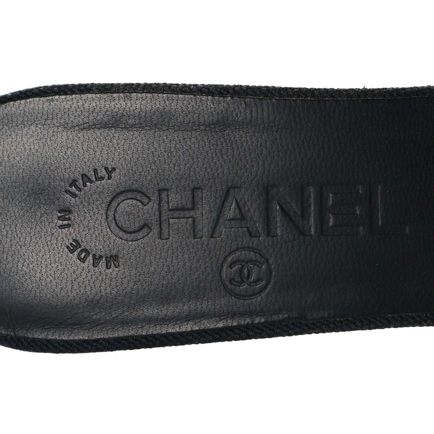 Canvas Camellia Wedge Sandals 38.5 Black 38.5 Black