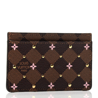 Louis Vuitton Damier Ebene Studded Card Holder 2 of 4