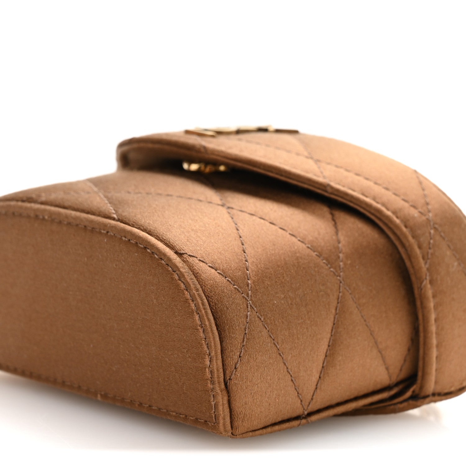 Saint Laurent Satin Matelasse Monogram Micro June Box Bag Bitter Cocoa 10 of 11