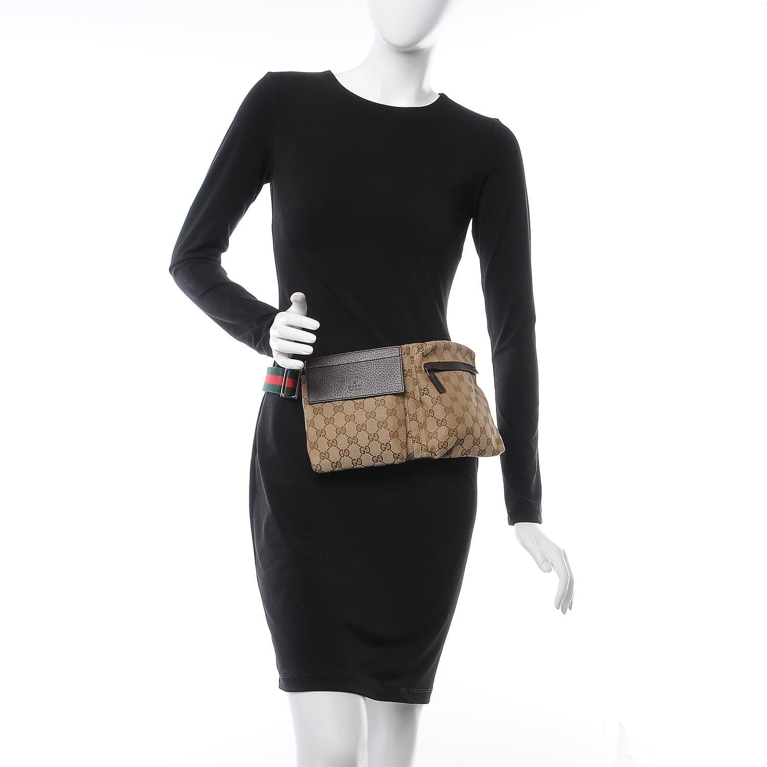 Gucci Monogram Web Belt Bag Dark Brown 2 of 7