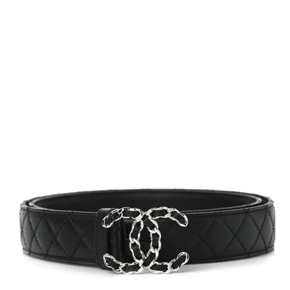 Chanel Caviar Quilted CC Chain Belt 95 38 Black 1 of 9