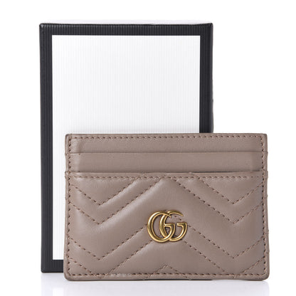 Gucci Calfskin Matelasse GG Marmont Card Holder Porcelain Rose 9 of 9
