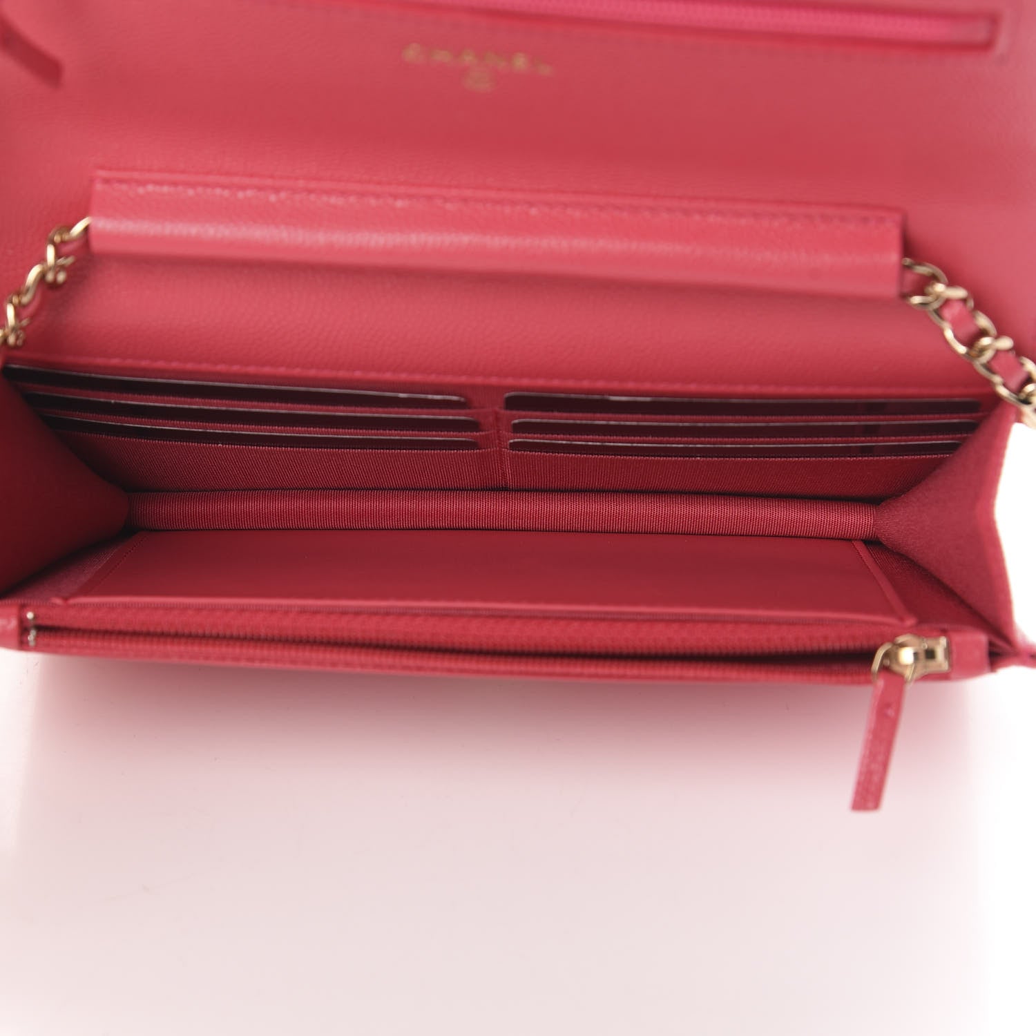 Chanel Caviar Quilted French New Wave Chain CC Wallet On Chain WOC Pink 5 of 12