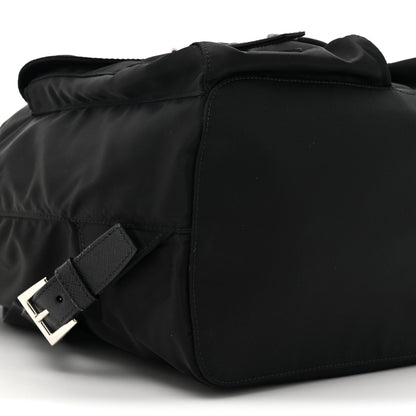 Prada Nylon Vela Saffiano Medium Backpack Black 9 of 10