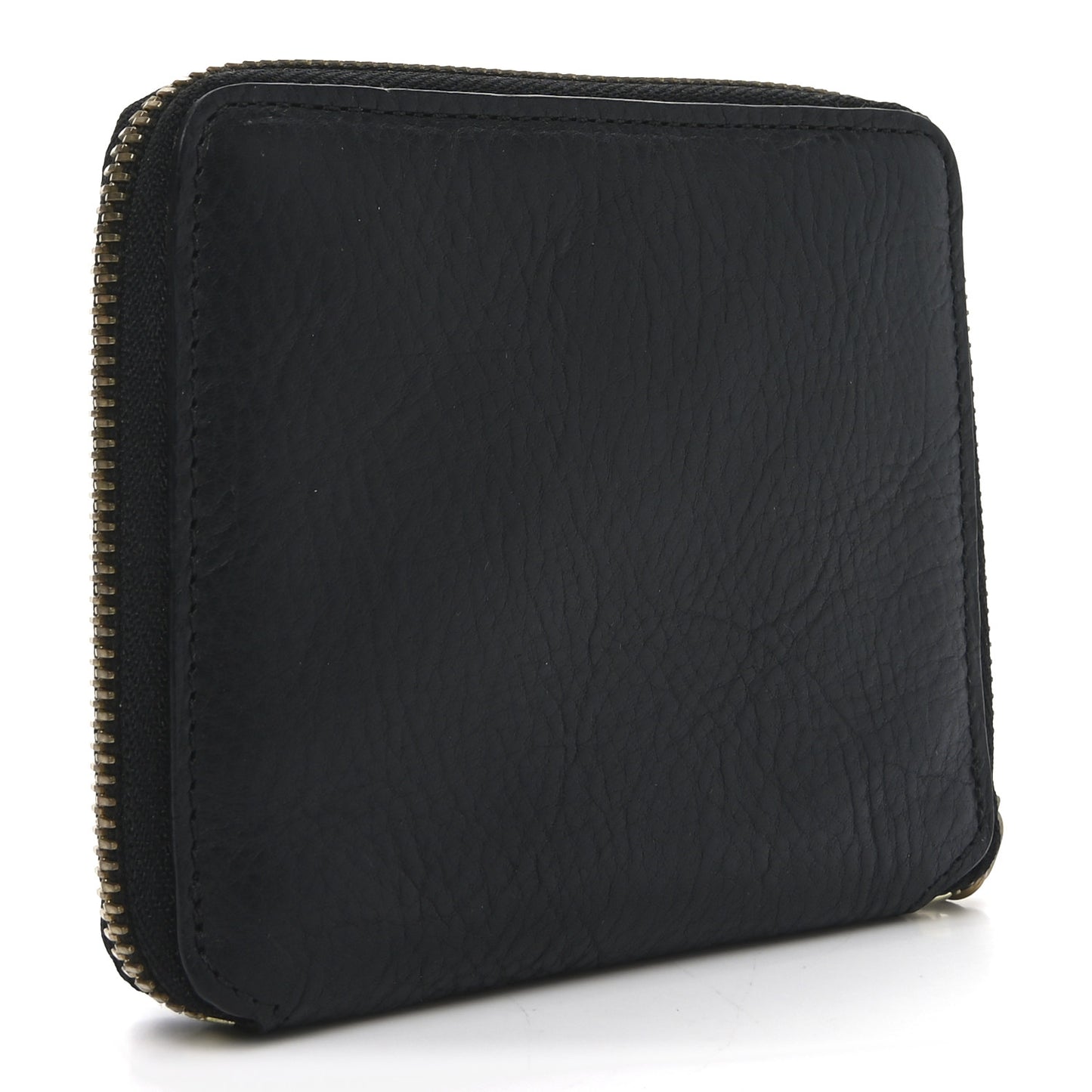 Small Classic Grain Darwin Zip Around Wallet Black