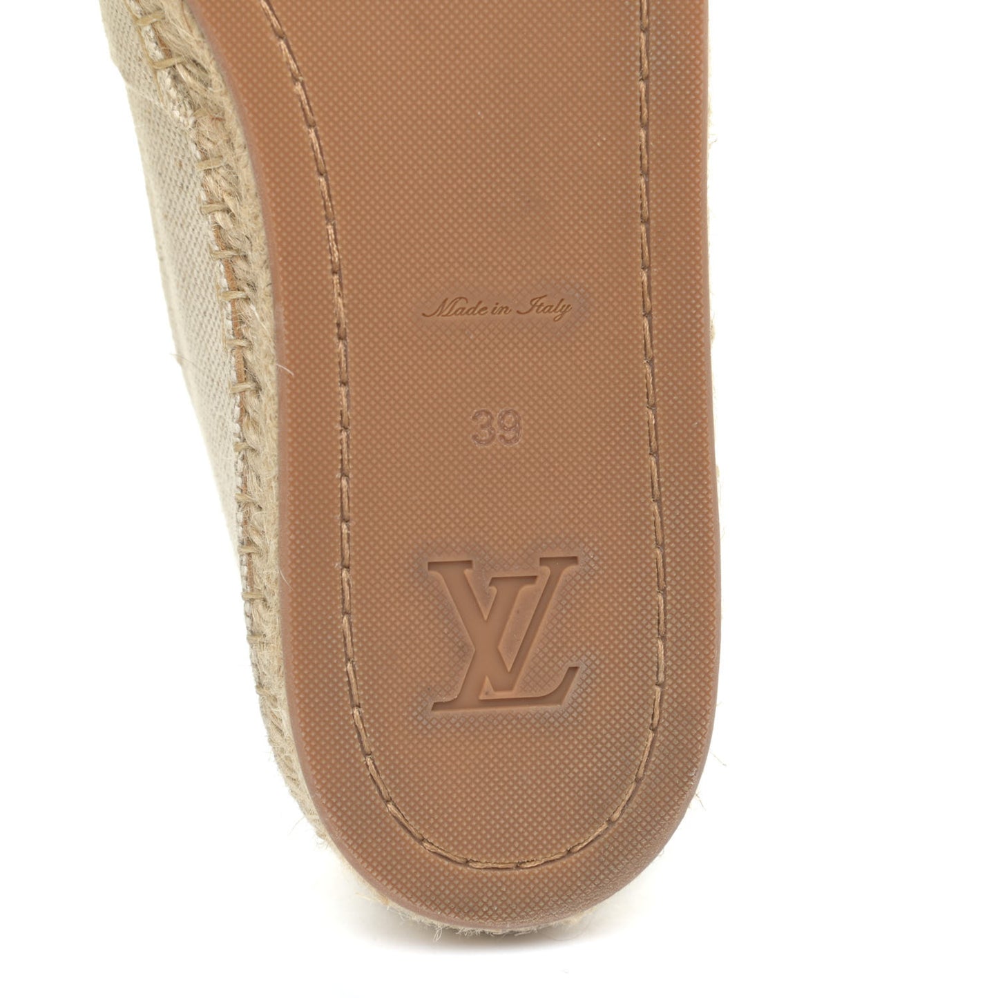 Canvas Seashore Espadrille Flats 39 Ecru