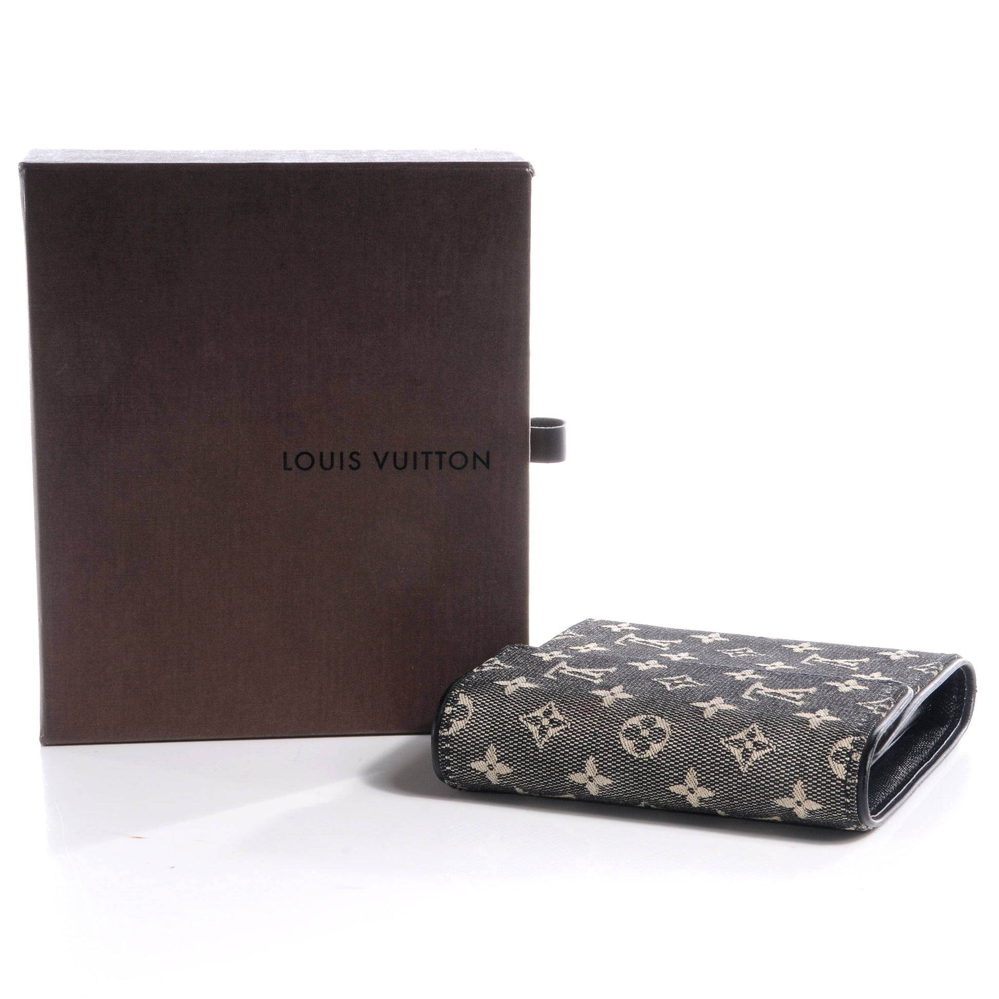 Louis Vuitton Mini Monogram Compact Wallet Black 6 of 8