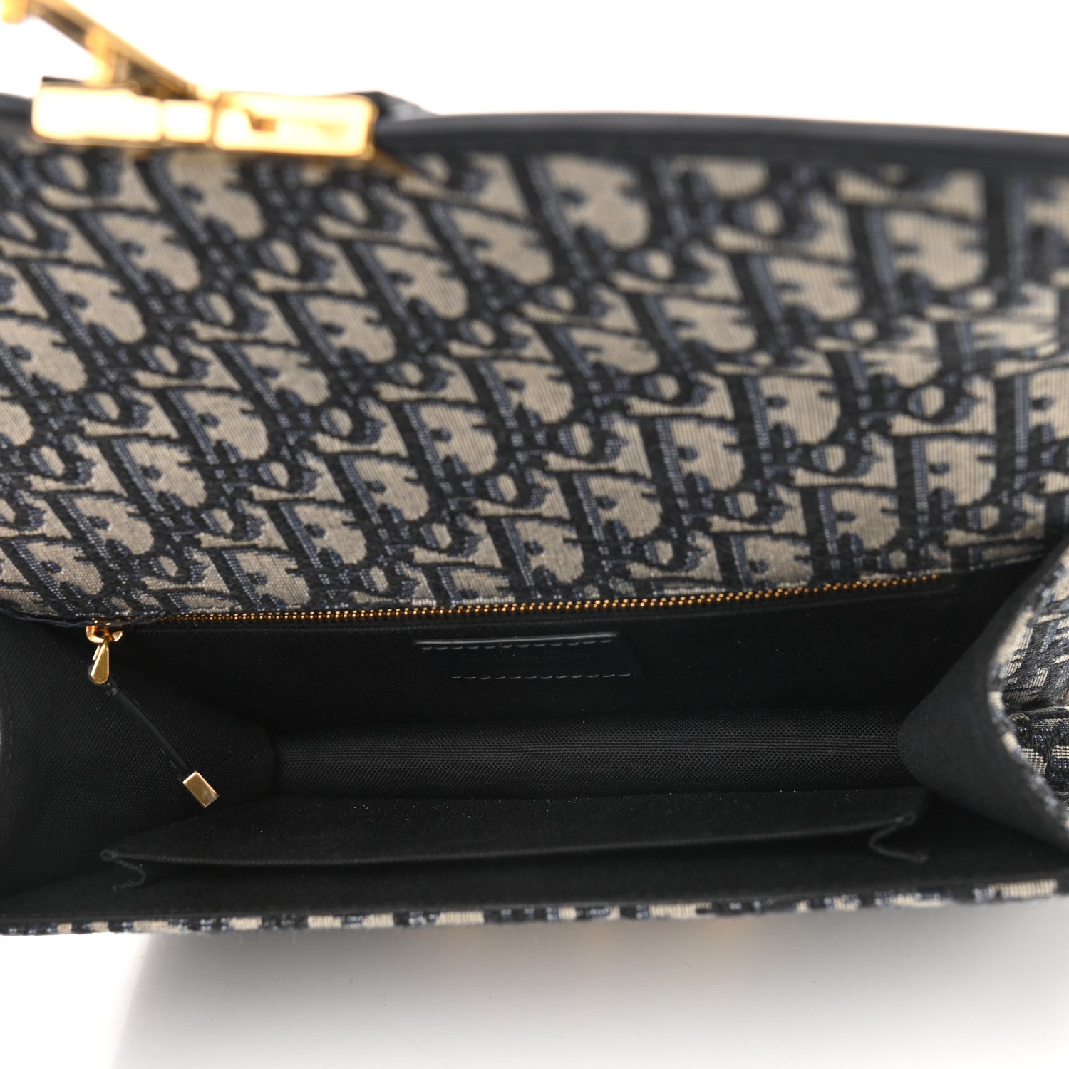 Christian Dior Oblique 30 Montaigne Chain Flap Bag Blue 5 of 8