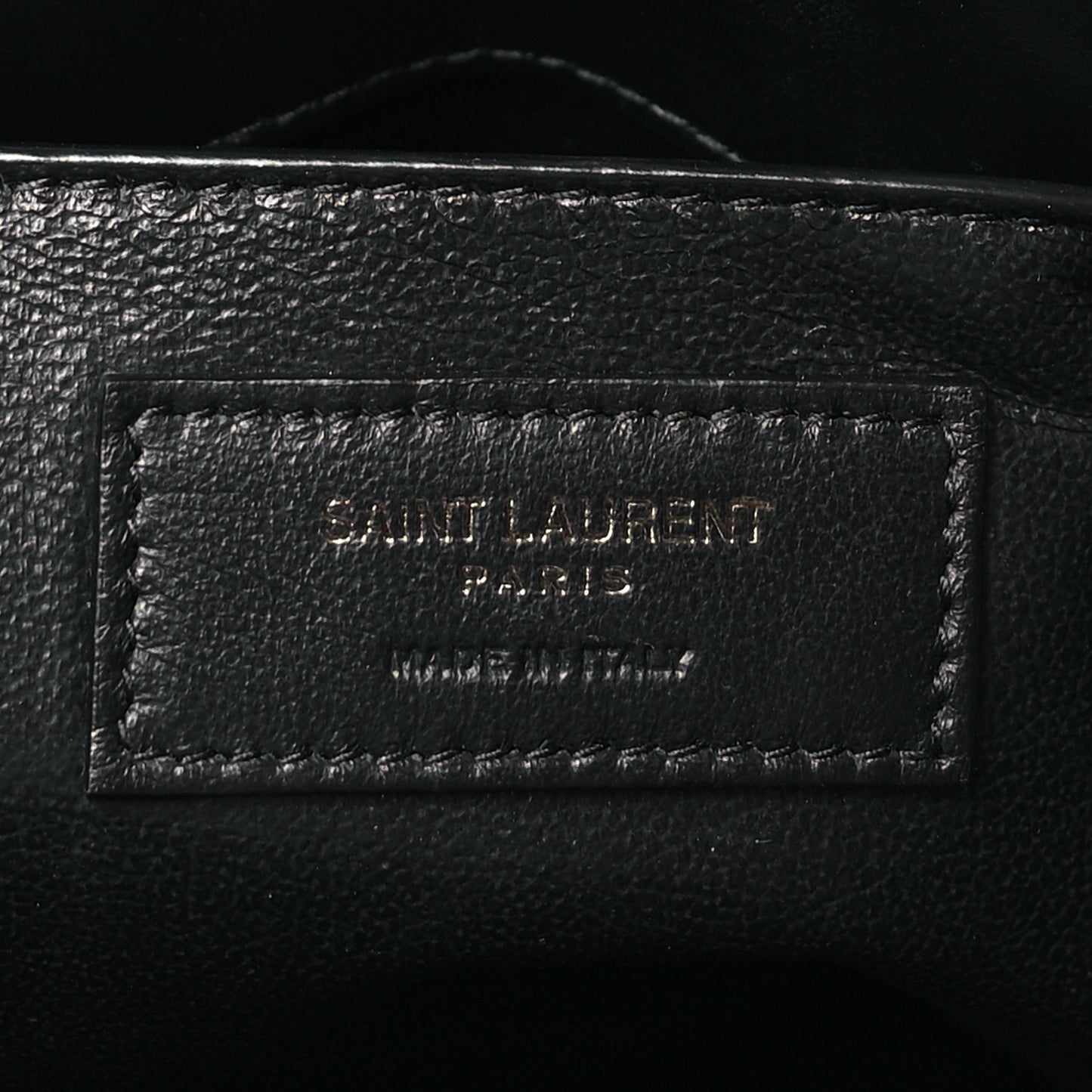 Calfskin Y Quilted Monogram Monochrome Small Loulou Chain Satchel Black