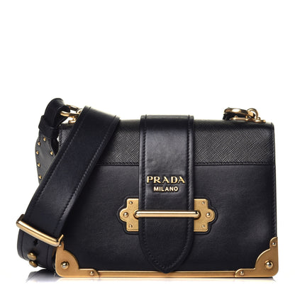 Prada City Calf Saffiano Cahier Bag Black 1 of 9
