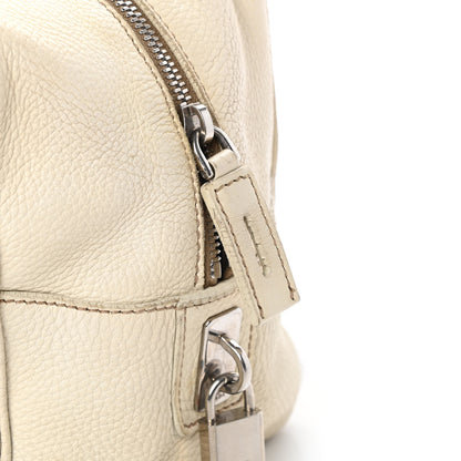 Prada Vitello Daino Embossed Logo Bowler Talco 23 of 23