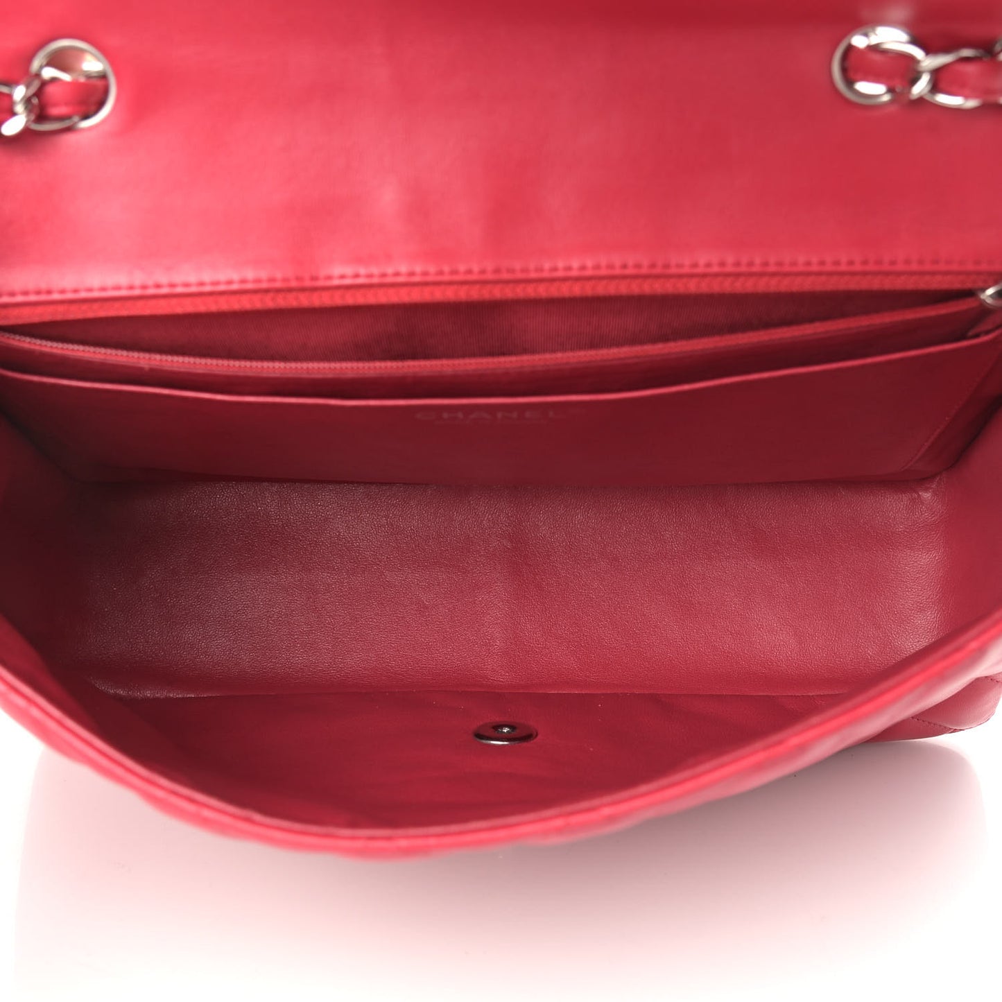 Lambskin Quilted Jumbo Single Flap Dark Pink