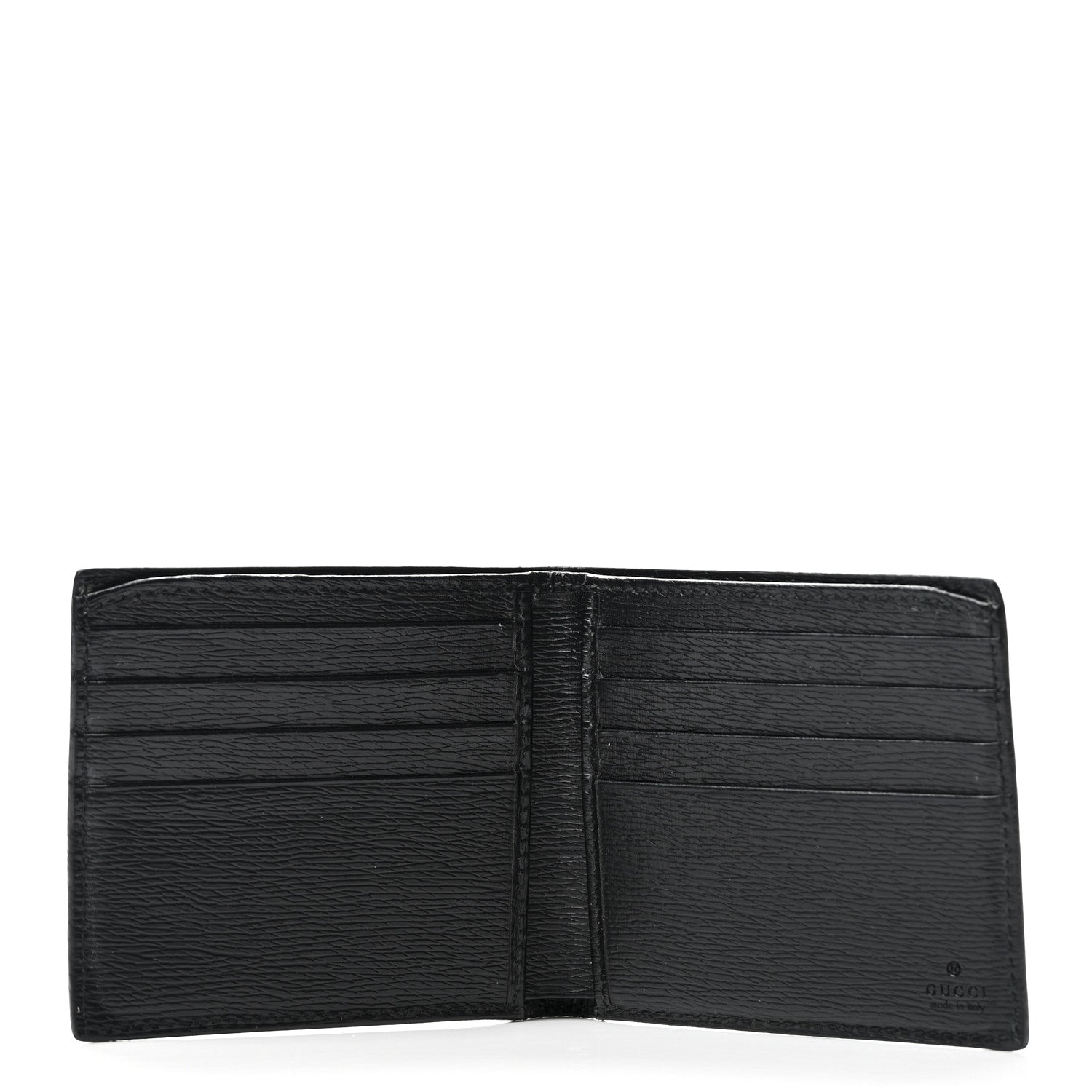 Gucci Shangai Calfskin Kingsnake Bi-Fold Wallet Black 4 of 6