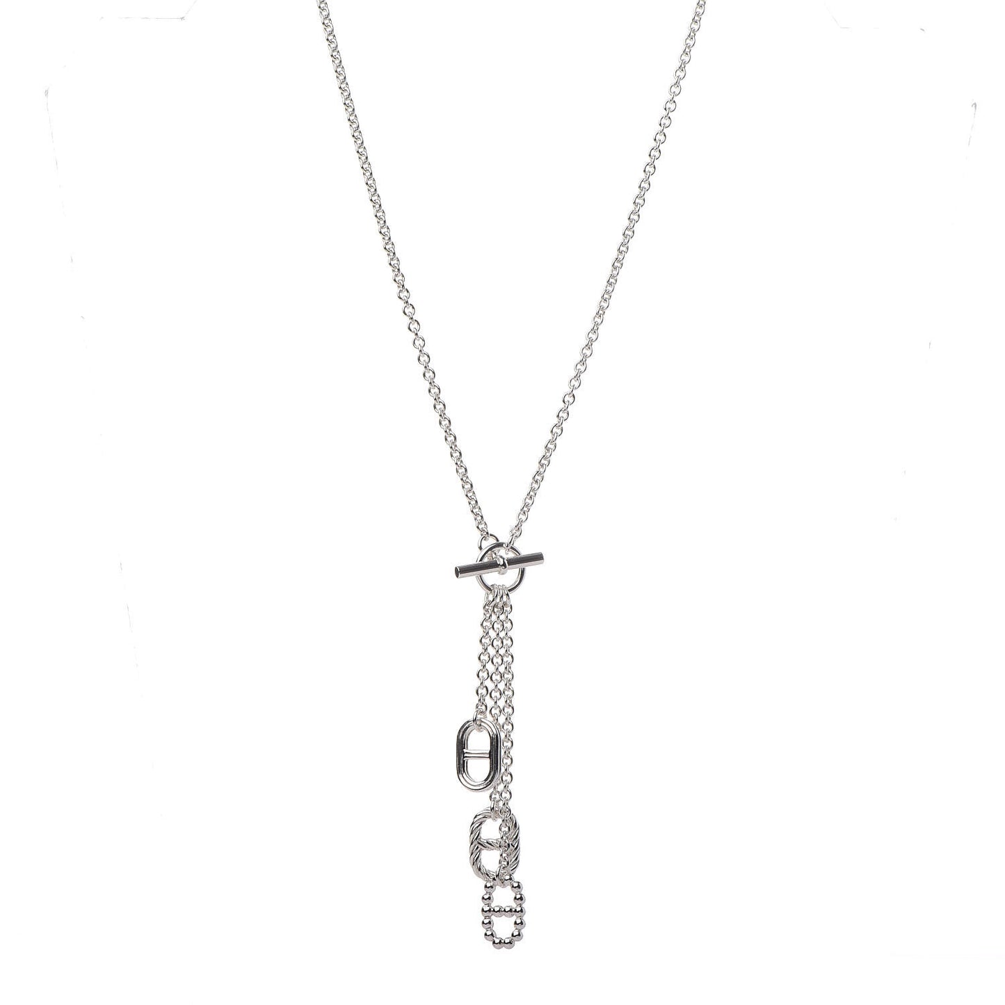 Sterling Silver Chain D'Ancre Parade Lariat Necklace