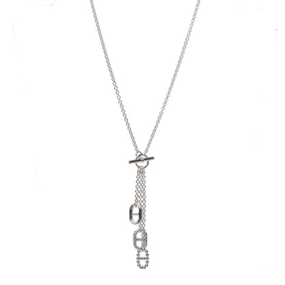 Hermes Sterling Silver Chain D'Ancre Parade Lariat Necklace 1 of 5