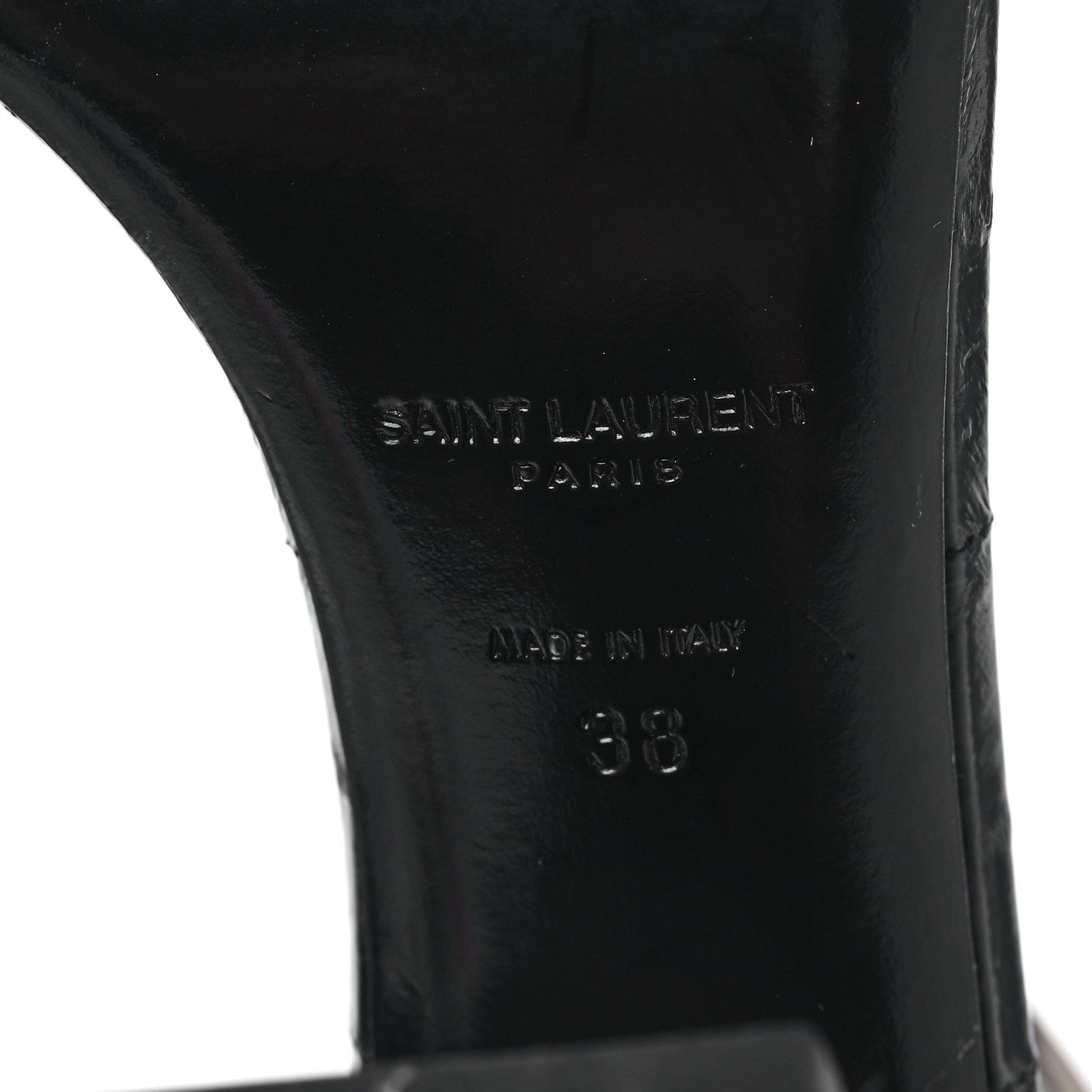 Saint Laurent Anguilla LouLou 105 Buckle Sandals 38 Black 6 of 8