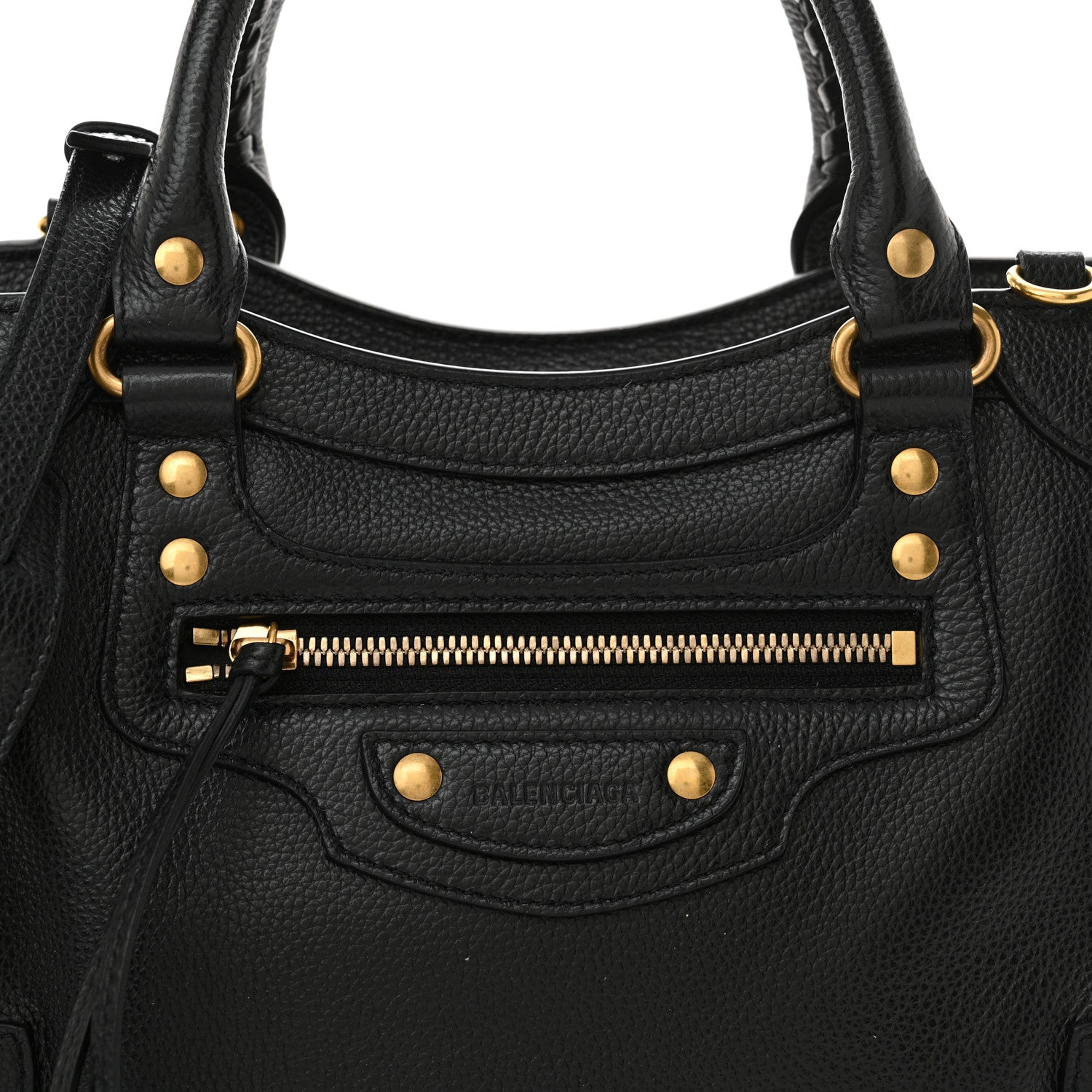 Balenciaga Grained Calfskin Neo Classic Gold Hardware S City Black 8 of 12