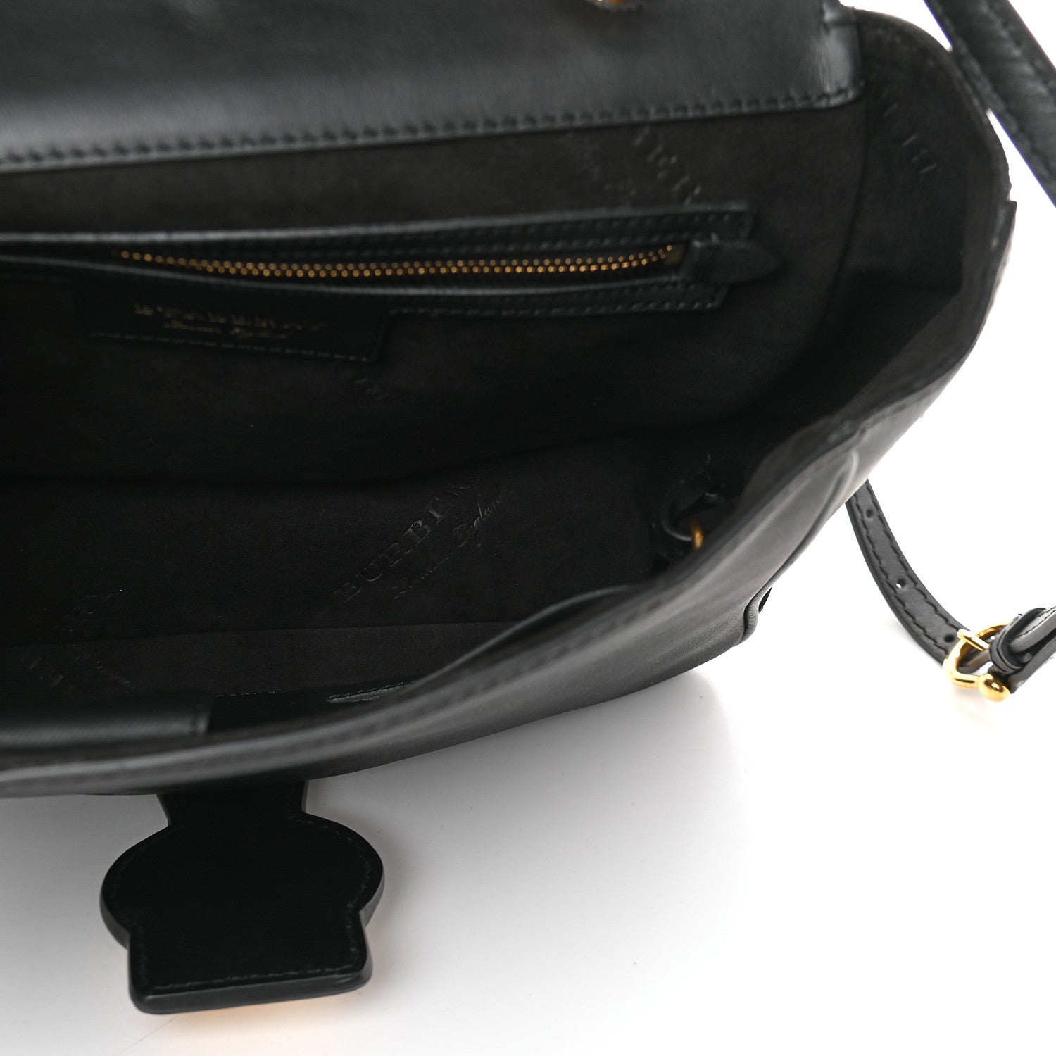 Burberry Trench Calfskin Medium DK88 Top Handle Bag Black 5 of 9